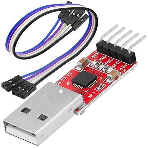 AZDelivery CP2102 USB zu TTL Konverter HW-598 für 3,3V und 5V mit Jumper Kabel kompatibel mit Arduino inklusive E-Book! von AZDelivery