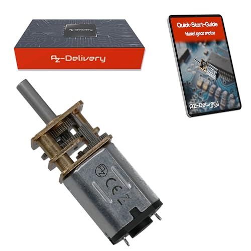 AZDelivery GA12-N20 DC Getriebemotor 3-12V Mini-Metallmotor (80RPM) Präzise Steuerung für Modellbau, Robotik & DIY-Projekte | Langlebiges Metallgetriebe von AZDelivery