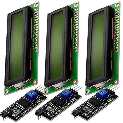 AZDelivery HD44780 16x2 LCD Modul Display Bundle mit I2C Schnittstelle 2x16 Zeichen kompatibel mit Arduino inklusive E-Book! (mit Grünem Hintergrund und Schwarzen Zeichen) von AZDelivery