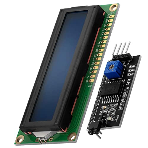 AZDelivery HD44780 16x2 LCD Modul Display Bundle mit I2C Schnittstelle 2x16 Zeichen kompatibel mit Arduino und Raspberry Pi inklusive E-Book! (mit Blauem Hintergrund und Weißen Zeichen) von AZDelivery