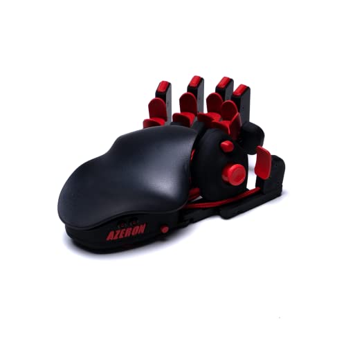 AZERON Compact Gaming-Tastatur, programmierbar, für PC Gaming & Spielkonsolen, 3D gedruckte analoge Daumenstick-Tastatur mit 24 Tasten, für Rechtshänder (rot) von AZERON
