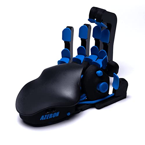 Azeron Classic - Programmierbare Gaming Tastenfeld für PC Gaming - 3D gedruckte benutzerdefinierte Tastatur mit Analogem Thumbstick und 26 programmierbaren Tasten - für Rechtshänder (Blau) von AZERON