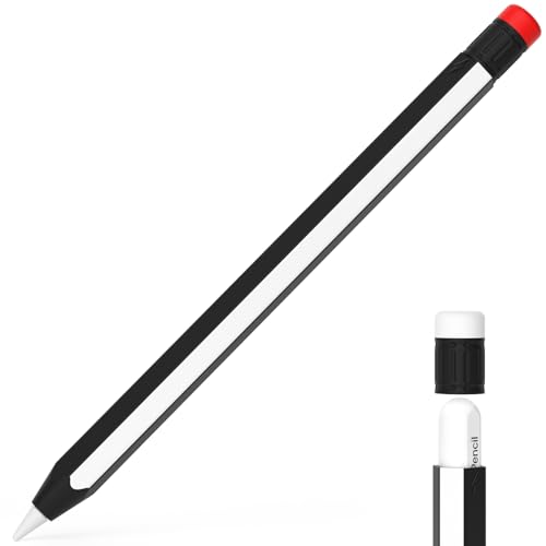 AZF Federmäppchen Kompatibel mit Apple Pencil 2nd Generation, Zweifarbige rutschfeste Silikonhülle, Unterstützung Magnetisches Laden und Doppeltippen Schwarz + Weiß AZF Federmäppchen Kompatibel mit Apple Pencil 2nd Generation, Zweifarbige rutschfeste Silikonhülle, Unterstützung Magnetisches Laden und Doppeltippen Schwarz + Weiß von AZF
