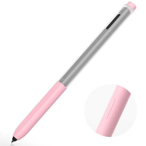 AZF Federmäppchen Kompatibel mit Samsung Galaxy Tab S7/S7+/S7 FE/S8/S8+/S8 Ultra/S9/S9+/S9 Ultra S Pen Case, mit Ober- und Unterdeckel getrennt, durchscheinende Silikonhülle(Rosa) von AZF