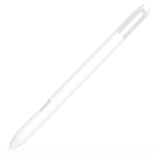 AZF Silikon-Federmäppchen für Samsung Galaxy S Pen Creator Edition, bequeme, rutschfeste Silikonhülle mit magnetischer Ladeunterstützung, Weiß von AZF