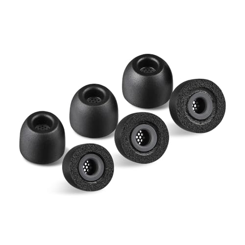 AZLA Foamax Standard (S/MS/M), Schaumstoff-Ohrstöpsel, Memory-Schaum-Ohrstöpsel für kabellose Kopfhörer, Geräuschunterdrückung, Ersatzspitzen kompatibel mit Sony, Beats, Samsung, Skullcandy von AZLA