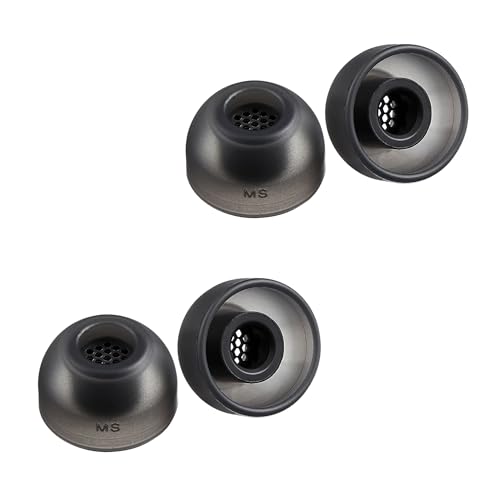 AZLA SednaEarfit MAX TWS 6 - Ersatz-Ohrstöpsel für kabellose Kopfhörer - Geräuschreduzierende Silikon-Ohrstöpsel - Aufsätze kompatibel mit Sony, Samsung, Sennheiser und Devialet (Dark Gray, MS) von AZLA