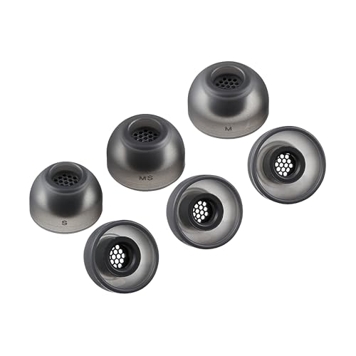 AZLA SednaEarfit MAX TWS 6 - Ersatz-Ohrstöpsel für kabellose Kopfhörer - Geräuschreduzierende Silikon-Ohrstöpsel - Aufsätze kompatibel mit Sony, Samsung, Sennheiser und Devialet (Dark Gray, S-MS-M) von AZLA
