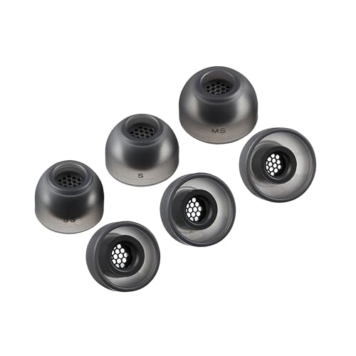 AZLA SednaEarfit MAX TWS 6 - Ersatz-Ohrstöpsel für kabellose Kopfhörer - Geräuschreduzierende Silikon-Ohrstöpsel - Aufsätze kompatibel mit Sony, Samsung, Sennheiser und Devialet (Dark Gray, SS-S-MS) von AZLA