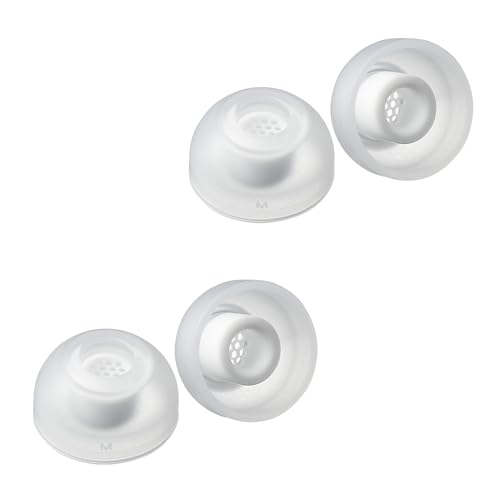 AZLA SednaEarfit MAX TWS 6 - Ersatz-Ohrstöpsel für kabellose Kopfhörer - Geräuschreduzierende Silikon-Ohrstöpsel - Aufsätze kompatibel mit Sony, Samsung, Sennheiser und Devialet (White, M) von AZLA