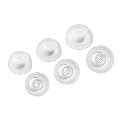 AZLA SednaEarfit MAX TWS 6 - Ersatz-Ohrstöpsel für kabellose Kopfhörer - Geräuschreduzierende Silikon-Ohrstöpsel - Aufsätze kompatibel mit Sony, Samsung, Sennheiser und Devialet (White, MS-M-ML) von AZLA