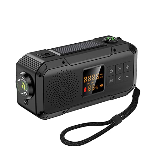 AZURAOKEY Emergency Crank Radio mit BT -Lautsprecher, Solar- und Batterieleistung, SOS -Alarm, LED -Taschenlampe und Kompass - tragbares Uhrwerk -Radio for Camping-, Not- und Stromausfälle AZURAOKEY Emergency Crank Radio mit BT -Lautsprecher, Solar- und Batterieleistung, SOS -Alarm, LED -Taschenlampe und Kompass - tragbares Uhrwerk -Radio for Camping-, Not- und Stromausfälle von AZURAOKEY