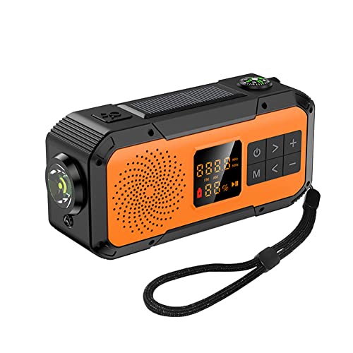 AZURAOKEY Emergency Crank Radio mit BT -Lautsprecher, Solar- und Batterieleistung, SOS -Alarm, LED -Taschenlampe und Kompass - tragbares Uhrwerk -Radio for Camping-, Not- und Stromausfälle AZURAOKEY Emergency Crank Radio mit BT -Lautsprecher, Solar- und Batterieleistung, SOS -Alarm, LED -Taschenlampe und Kompass - tragbares Uhrwerk -Radio for Camping-, Not- und Stromausfälle von AZURAOKEY