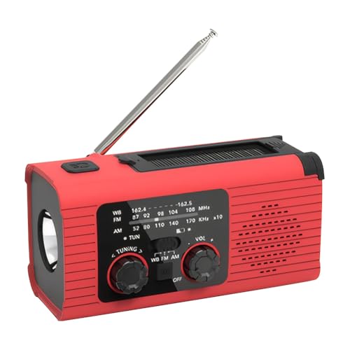 AZURAOKEY Handkurbel Radio mit Solarbetrieb, Tragbares Notfallradio mit 2000mAh Akku, AM/FM Radio, LED-Taschenlampe & SOS-Alarm, ideal for Camping, Wandern & Stromausfälle AZURAOKEY Handkurbel Radio mit Solarbetrieb, Tragbares Notfallradio mit 2000mAh Akku, AM/FM Radio, LED-Taschenlampe & SOS-Alarm, ideal for Camping, Wandern & Stromausfälle von AZURAOKEY