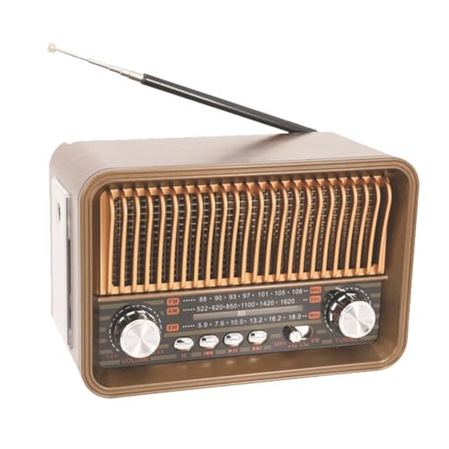 AZURAOKEY Retro-BT-Lautsprecher mit FM/AM/SW-Radio – Tragbares Vintage-Gartenradio, 1200-mAh-Akku, BT 5.0, TF/AUX/USB-Wiedergabe for Camping, Reisen und den Heimgebrauch AZURAOKEY Retro-BT-Lautsprecher mit FM/AM/SW-Radio – Tragbares Vintage-Gartenradio, 1200-mAh-Akku, BT 5.0, TF/AUX/USB-Wiedergabe for Camping, Reisen und den Heimgebrauch von AZURAOKEY