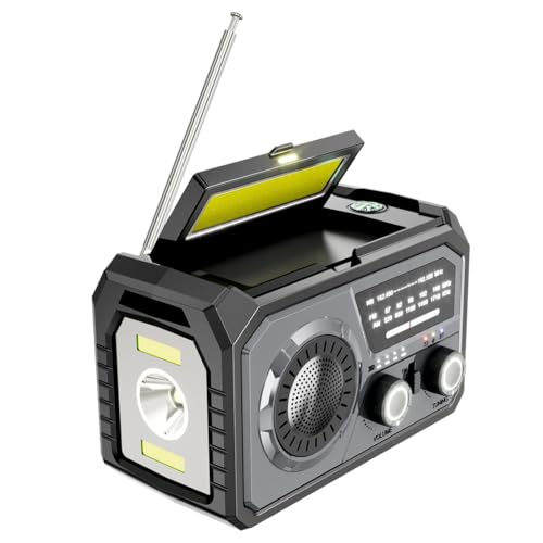 AZURAOKEY Tragbares Notfallradio mit 16000mAh Akku, Handkurbel-Solarradio mit AM/FM/WB NOAA, Multifunktionale LED-Lampe, Powerbank, Lautsprecher for Outdoor-Aktivitäten AZURAOKEY Tragbares Notfallradio mit 16000mAh Akku, Handkurbel-Solarradio mit AM/FM/WB NOAA, Multifunktionale LED-Lampe, Powerbank, Lautsprecher for Outdoor-Aktivitäten von AZURAOKEY