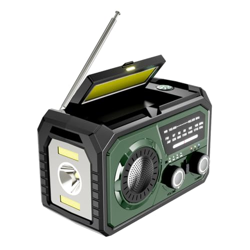 AZURAOKEY Tragbares Notfallradio mit 16000mAh Akku, Handkurbel-Solarradio mit AM/FM/WB NOAA, Multifunktionale LED-Lampe, Powerbank, Lautsprecher for Outdoor-Aktivitäten AZURAOKEY Tragbares Notfallradio mit 16000mAh Akku, Handkurbel-Solarradio mit AM/FM/WB NOAA, Multifunktionale LED-Lampe, Powerbank, Lautsprecher for Outdoor-Aktivitäten von AZURAOKEY