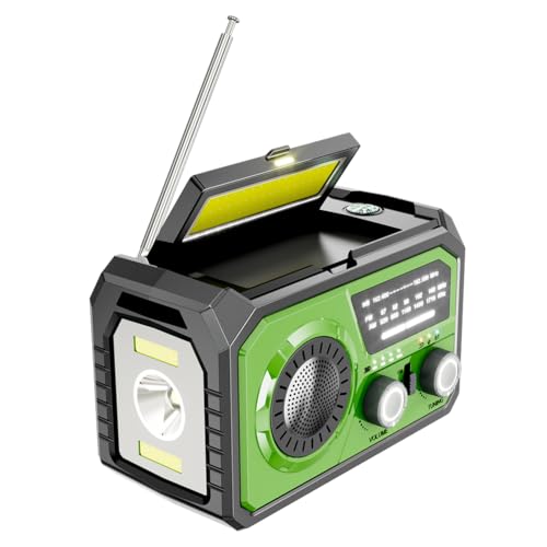 AZURAOKEY Tragbares Notfallradio mit 16000mAh Akku, Handkurbel-Solarradio mit AM/FM/WB NOAA, Multifunktionale LED-Lampe, Powerbank, Lautsprecher for Outdoor-Aktivitäten AZURAOKEY Tragbares Notfallradio mit 16000mAh Akku, Handkurbel-Solarradio mit AM/FM/WB NOAA, Multifunktionale LED-Lampe, Powerbank, Lautsprecher for Outdoor-Aktivitäten von AZURAOKEY