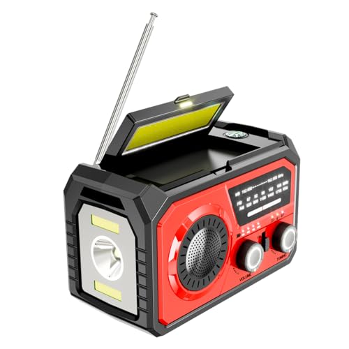 AZURAOKEY Tragbares Notfallradio mit 16000mAh Akku, Handkurbel-Solarradio mit AM/FM/WB NOAA, Multifunktionale LED-Lampe, Powerbank, Lautsprecher for Outdoor-Aktivitäten AZURAOKEY Tragbares Notfallradio mit 16000mAh Akku, Handkurbel-Solarradio mit AM/FM/WB NOAA, Multifunktionale LED-Lampe, Powerbank, Lautsprecher for Outdoor-Aktivitäten von AZURAOKEY