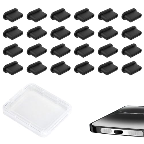 Azwood USB C Staubschutz Stöpsel Schutzkappe, 24 Stück Silikonabdeckung Typ C Port Staubstecker USB Typ C Port Antistaub-Stecker-Schutz Kompatibel mit Smartphone Tablet und mit USB Typ C geräte Azwood USB C Staubschutz Stöpsel Schutzkappe, 24 Stück Silikonabdeckung Typ C Port Staubstecker USB Typ C Port Antistaub-Stecker-Schutz Kompatibel mit Smartphone Tablet und mit USB Typ C geräte von Azwood