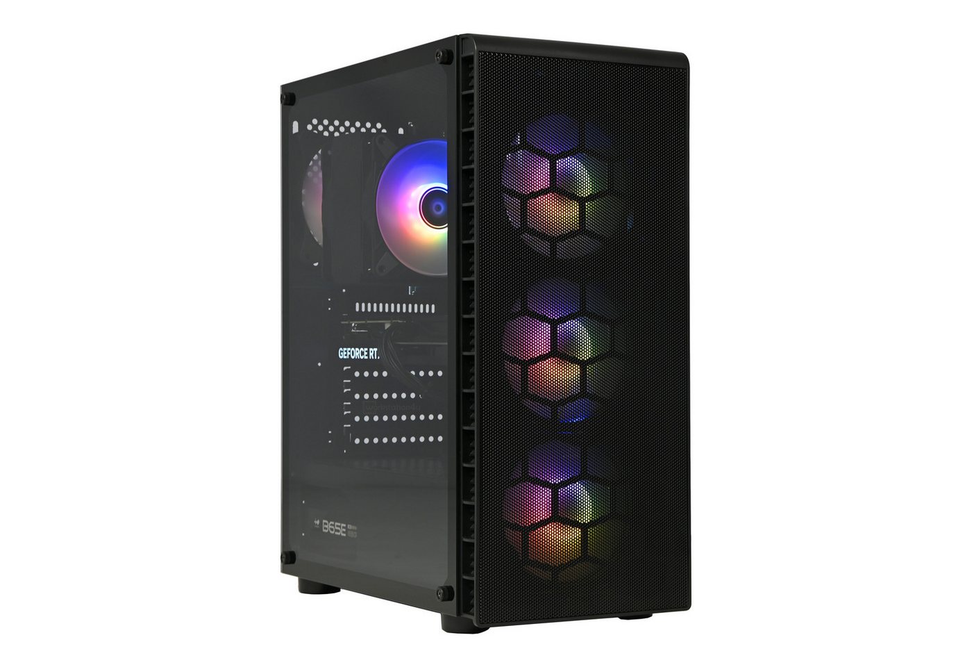 Workstation4u ATX Mesh Tower RGB Gaming-PC (Intel Core i7 12700KF, RTX 4060 Ti 16GB, 16 GB RAM, 250 GB SSD, Luftkühlung, Core i7-12700KF, RTX 4060 Ti 16GB, WLAN+BT, Windows 11 Pro) von Workstation4u