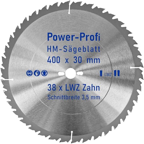 HM-Sägeblatt 38 x Zahn LWZ 400 x 30 mm L-Wechselzahn mit Spanabweiser Rückschlagarm HW WZ Kreissägeblatt für Hartholz Längsschnitt Querschnitt Wippsäge Tischkreissäge Feinschnitt Brennholzsägeblatt HM-Sägeblatt 38 x Zahn LWZ 400 x 30 mm L-Wechselzahn mit Spanabweiser Rückschlagarm HW WZ Kreissägeblatt für Hartholz Längsschnitt Querschnitt Wippsäge Tischkreissäge Feinschnitt Brennholzsägeblatt von AZprof