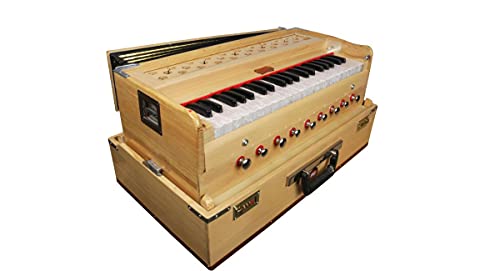 Bina Musicals Harmonium BINA No. 17 Dx. Tragbares Superspezielles, beigefarbenes Harmonium, indisches tragbares Harmonium von Aakrati