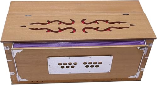 Harmonium 3,5 Oktave, 9 Stopper-Koppler-Funktion, 7-fach Faltenbalg, 42 Tasten, natürliche Farbe, mit Tasche, indisches Harmonium, professionelles Harmonium Harmonium 3,5 Oktave, 9 Stopper-Koppler-Funktion, 7-fach Faltenbalg, 42 Tasten, natürliche Farbe, mit Tasche, indisches Harmonium, professionelles Harmonium von Aakrati
