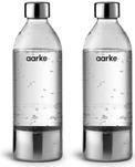 Aarke 2er-Pack PET-Wasserflasche für Carbonator 3, 800ml, Edelstahl (00215215) von Aarke