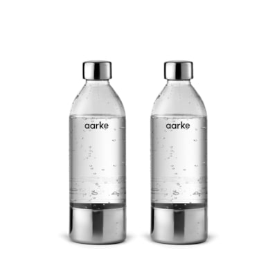 Aarke 2er-Pack PET-Wasserflasche für Carbonator 3, 800ml, Edelstahl von Aarke