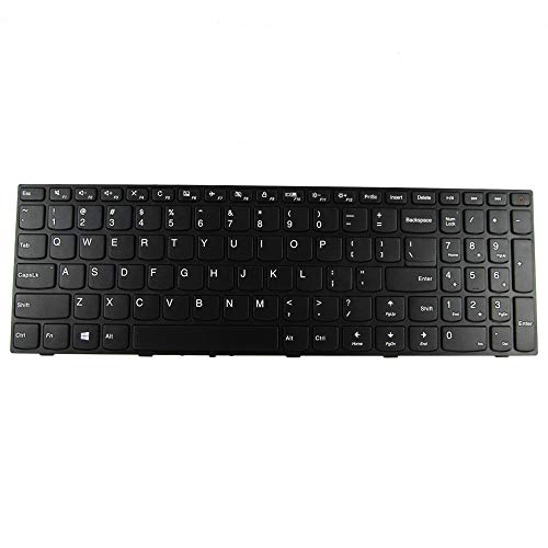 Abakoo Neue Tastatur kompatibel mit Lenovo IdeaPad 110-15ISK Laptop US ohne Hintergrundbeleuchtung mit Rahmen von Abakoo