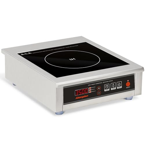 Abangdun Induktionskochplatte, 3500W Induktionskochfeld 1 Platte Kochplatte Induktion mit 16 Leistungsstufen, 400W-3500Watt, Temperaturbereich 80-240°C, LED Display, 18-Stunden-Timer, 190-275V von Abangdun