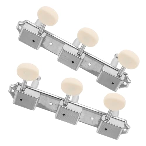 Abaodam 1 Paar Piano-Taste Stimmwirbel für Akustikgitarren Stimmgeräte für Musikinstrumente Gitarrentunerschrauben Knöpfe für Gitarren-Mechaniken Guitar -Tuning -Tool Metall Silber von Abaodam