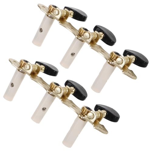 Abaodam 1 Satz Gitarrentuner Gitarren-Ersatzwirbel Akustikgitarrenwirbel Stimmgeräte für Akustikgitarren Ukelele-Stimmwirbel Gitarren-Mechanik Gitarrenteile Metall Golden von Abaodam