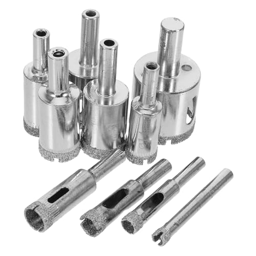 Abaodam 10er Set Bohrer Zum Bohren Von Wänden Metallbohrer Für Beton Bohrer Für Porzellanfliesen Keramikbohrer Bohrer Zum Schneiden Von Glas Präzisionsbohrer Silber Legierter Stahl von Abaodam