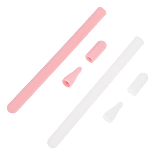 Abaodam 2 Sätze Apfel-silikon-stifthülle Stiftabdeckung Stylus-Stift-Haut Stifthalter Eingabestift Stylus-stifthülle Fall Für Stift Etuihalter Für Stylus Tasche Kieselgel Silikonhülle von Abaodam