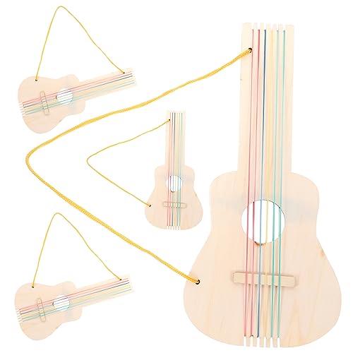 Abaodam 4 Sätze unvollendete Leere Holzgitarre DIY-Musikinstrument herstellen DIY Musikinstrument herstellen DIY Leere Holzgitarre DIY unvollendete Gitarre DIY Holzgitarre von Abaodam