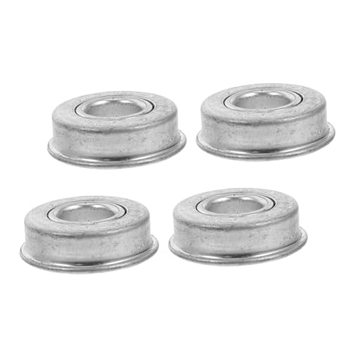 Abaodam 4 Stück Rasenmaschinenradlager rasenmäher ersatzteile rasenmäher leise Rasenmäher Ersatzlager Rasenmäher Radlagerset Go-Kart-Lagerflansch Rennsportteile für Rasenmäher Stahl Silver von Abaodam