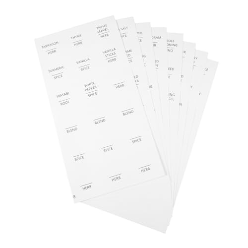 Abaodam 8 Blatt Geschmacksgeschriebenes Etikett Etiketten für Gewürze Gewürzaufkleber runde aufkleberetiketten runde Gewürzetiketten Aufkleber für Glasetiketten Weiß Abaodam 8 Blatt Geschmacksgeschriebenes Etikett Etiketten für Gewürze Gewürzaufkleber runde aufkleberetiketten runde Gewürzetiketten Aufkleber für Glasetiketten Weiß von Abaodam