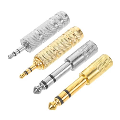Abaodam Mikrofon-Audio-Adapter, Metall-Klinken-Konverter für stilvolle Farboptionen, High-Fidelity-Signalübertragung, benutzerfreundliches Plug-and-Play-Design, 4 Stück Abaodam Mikrofon-Audio-Adapter, Metall-Klinken-Konverter für stilvolle Farboptionen, High-Fidelity-Signalübertragung, benutzerfreundliches Plug-and-Play-Design, 4 Stück von Abaodam