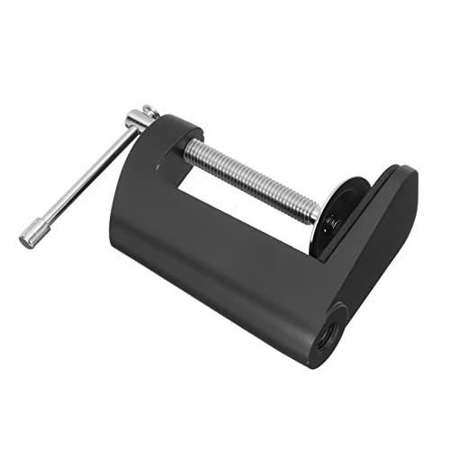 Abaodam Tischmikrofonklemme Schwarz/weiß Starke Metallklemme für Schreibtischlampe Bühnen-/studiomontage von Abaodam