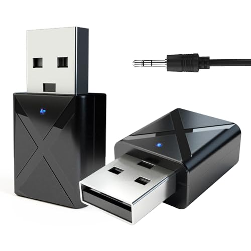 USB Bluetooth Adapter pc Bluetooth dongle Bluetooth Transmitter Bluetooth Stick Bluetooth empfänger,BT5.0 aux Bluetooth Adapter Bluetooth Sender mit 3.5mm für TV Kopfhörer Stereoanlage Auto von Abauoat