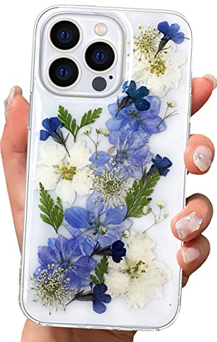 Abbery Handyhülle Kompatibel mit iPhone 13 Pro Hülle Blumen Durchsichtig Dünne Transparente Weich Silikon Echte Getrocknete Blumen Handarbeit Frauen Mädchen Stoßfeste Schutzhülle (Violett Blumen) Abbery Handyhülle Kompatibel mit iPhone 13 Pro Hülle Blumen Durchsichtig Dünne Transparente Weich Silikon Echte Getrocknete Blumen Handarbeit Frauen Mädchen Stoßfeste Schutzhülle (Violett Blumen) von Abbery