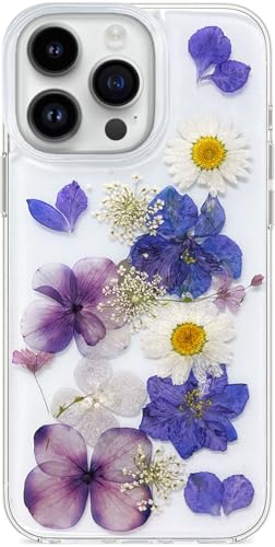 Abbery Handyhülle für iPhone 15 Pro Max Hülle Durchsichtig Mit Echte Getrocknete Blumen Weltraum Motiv Muster Glitzer Silikon Frauen Mädchen Stoßfeste Anti-Kratzer (Traube, für iPhone 15 Pro Max) Abbery Handyhülle für iPhone 15 Pro Max Hülle Durchsichtig Mit Echte Getrocknete Blumen Weltraum Motiv Muster Glitzer Silikon Frauen Mädchen Stoßfeste Anti-Kratzer (Traube, für iPhone 15 Pro Max) von Abbery