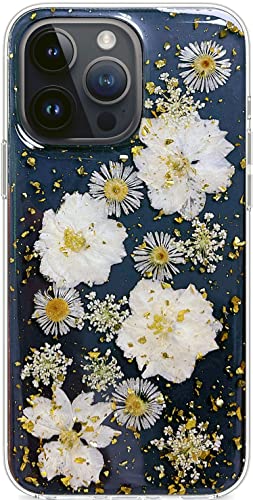 Abbery Handyhulle fur iPhone 14 Pro Hulle Blumen Mit Kameraschutz Motiv Glitzer Durchsichtig Dunne Transparente Silikon Echte Getrocknete Blumen Frauen M?dchen Sto?feste Schutzhulle Case (Gold Blumen) Abbery Handyhulle fur iPhone 14 Pro Hulle Blumen Mit Kameraschutz Motiv Glitzer Durchsichtig Dunne Transparente Silikon Echte Getrocknete Blumen Frauen M?dchen Sto?feste Schutzhulle Case (Gold Blumen) von Abbery