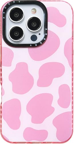 Abbery für iPhone 16 Pro Hülle Kuh Muster Kuhflecken Durchsichtig Druck Weiche klare Transparent mit Design Silikon HandyHülle Stoßfest Gummi Süß Schutzhülle Frauen Mädchen (Rosa) Abbery für iPhone 16 Pro Hülle Kuh Muster Kuhflecken Durchsichtig Druck Weiche klare Transparent mit Design Silikon HandyHülle Stoßfest Gummi Süß Schutzhülle Frauen Mädchen (Rosa) von Abbery