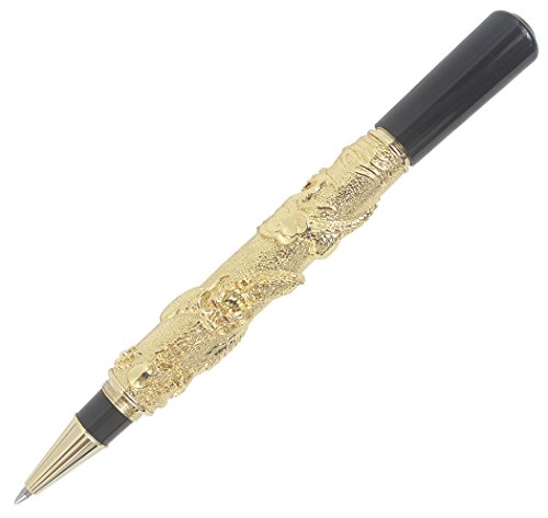 Abcsea 3d Geschnitzten Östlichen Drachen Drachen Rollerball, Schraubverschluss - Gold von Abcsea