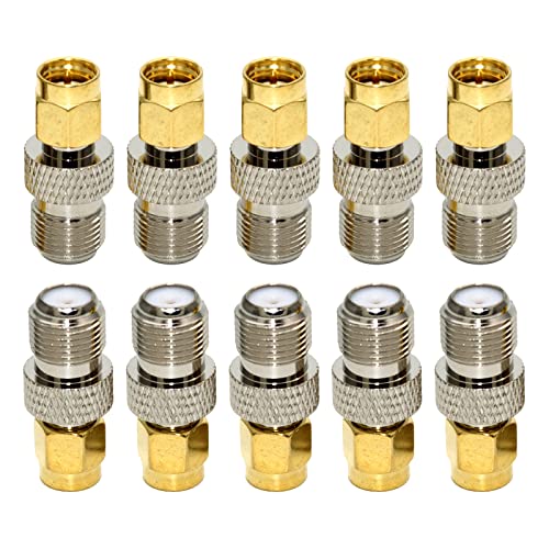 10PCS Stecker Auf F Buchse Koaxial Adapter F Typ Gerade Stecker Vergoldet von Abcsweet