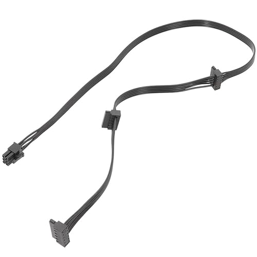 Abcsweet Flexibles Und Langlebiges 6-Pin Zu SATAX3-Stromkabel Perfekt Für RM RMX Modulars. 15-Pin Festplatten Netzkabel. Langlebiges Kabel von Abcsweet