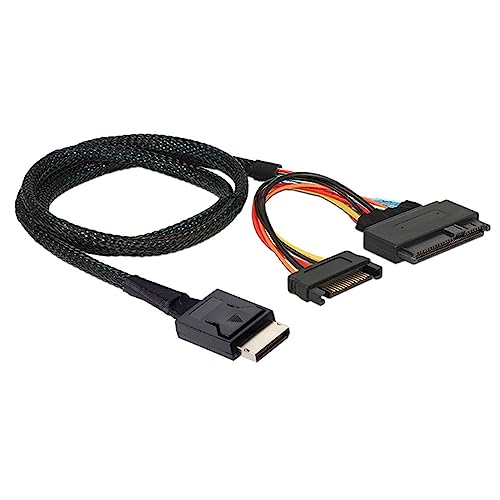 Abcsweet SFF-8611 42Pin Zu SFF-8639 U.2 Kabel 8611 Zu 8639 Mit Stromversorgungsunterstützung 2 5" NVMe SSD Für Mining Mini Kabel Oculink4.0 SFF-8611 4i 42Pin Host Zu SFF-8639 U.2 Kabel 50cm SFF -8611 von Abcsweet